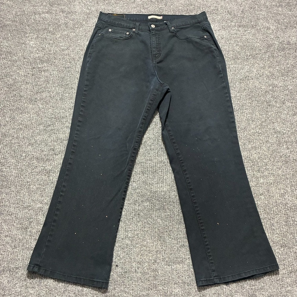 Vintage Levi's 550 Relaxed Bootcut Jeans Womens Size 18S Black Denim High Rise